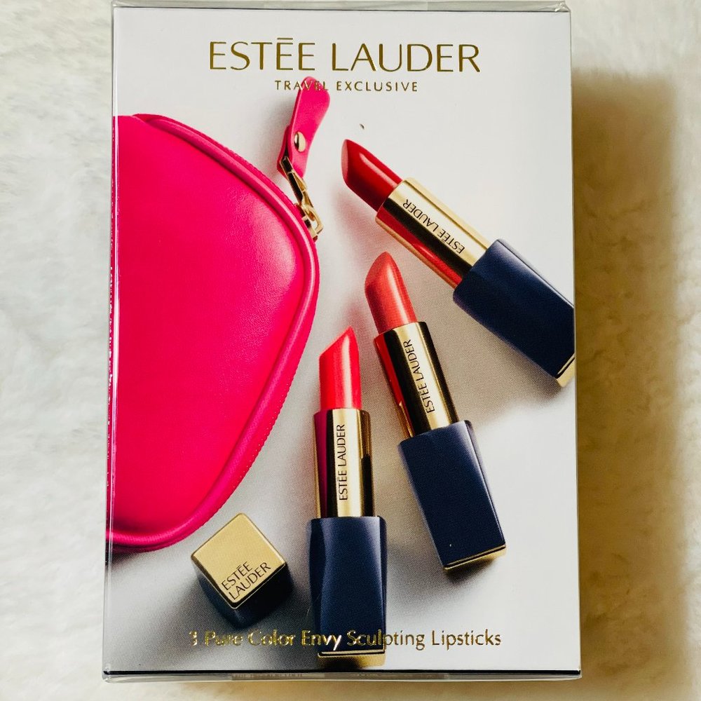 ESTEE LAUDER 3 PC SET PURE COLOR ENVY SCULPTING LIPSTICKS 280, 260, & 340